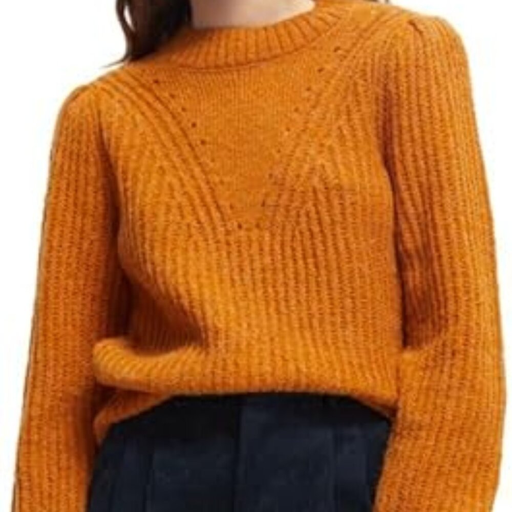 Scotch & Soda women's puff sleeve pullover in "Cinnamon Spice" size L